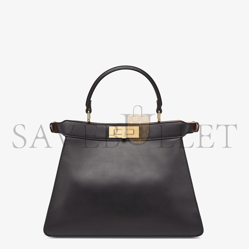 FENDI PEEKABOO ISEEU MEDIUM - ROSE BLACK LEATHER BAG 8BN321A6V3F1CJZ (33.5*25.5*13cm) FENDI PEEKABOO ISEEU MEDIUM - ROSE BLACK LEATHER BAG 8BN321A6V3F1CJZ (33.5*25.5*13cm)